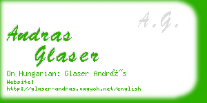 andras glaser business card